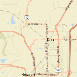 Reamey Arkansas Street Map