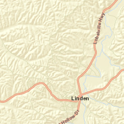 Linden Tennessee Street Map