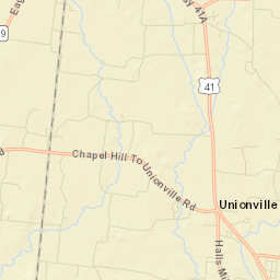 Unionville Tennessee Street Map
