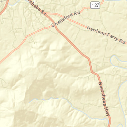 Shellsford Tennessee Street Map
