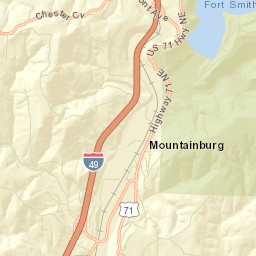 Mountainburg Arkansas Street Map