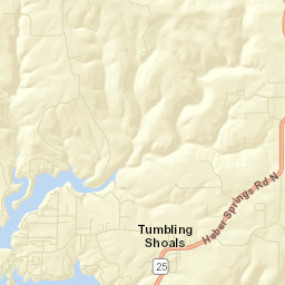 Tumbling Shoals Arkansas Street Map