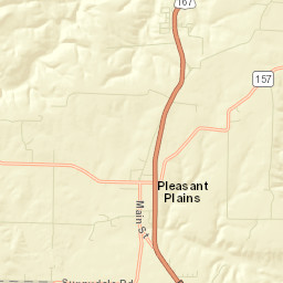 Pleasant Plains Arkansas Street Map