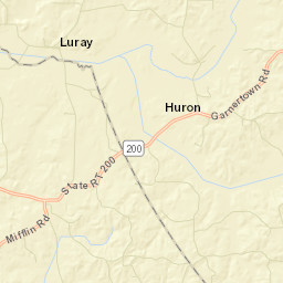 Luray Tennessee Street Map