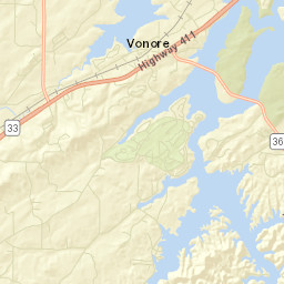 Vonore Tennessee Street Map