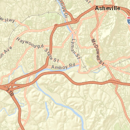 Asheville Street Map