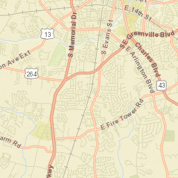 Pitt County Street Map