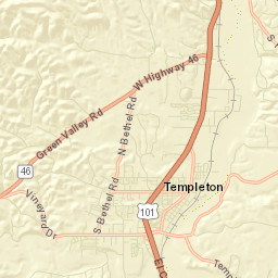 Templeton California Street Map
