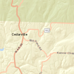 Cedarville Arkansas Street Map