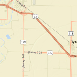 Tyronza Arkansas Street Map