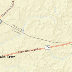 Rhodes Town Tennessee Street Map