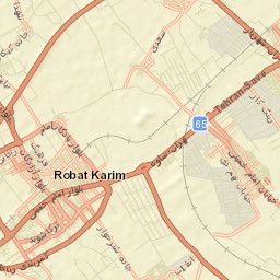 Robat Karim Street Map