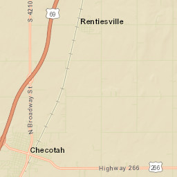 Checotah Street Map