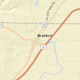 Bradford Arkansas Street Map