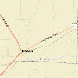 Mason Tennessee Street Map