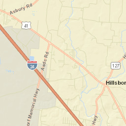 Hillsboro Tennessee Street Map