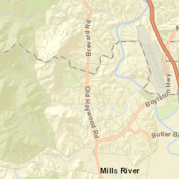 1301-1599 Jeffress Road, Mills River, NC Street Map