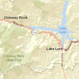Lake Lure Street Map