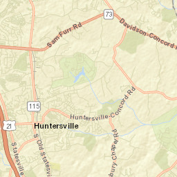 Huntersville Street Map