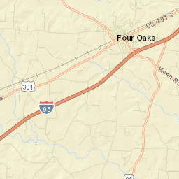 Four Oaks Street Map