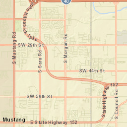 11801 Southwest 44th Street, Mustang, OK Street Map