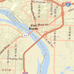 Van Buren Arkansas Street Map