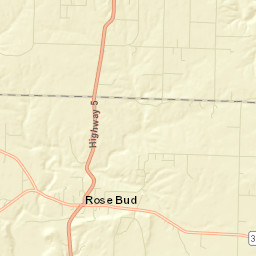 Rose Bud Arkansas Street Map