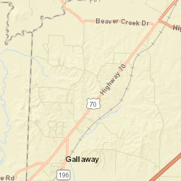 Gallaway Tennessee Street Map