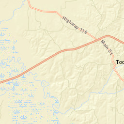 Toone Tennessee Street Map