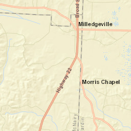 Milledgeville Tennessee Street Map