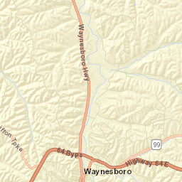 Waynesboro Tennessee Street Map