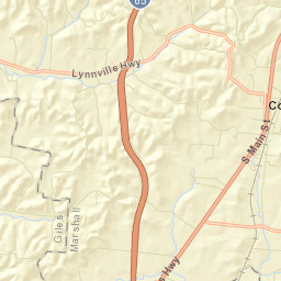 Cornersville Tennessee Street Map
