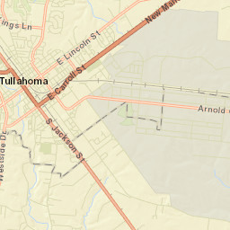 Tullahoma Tennessee Street Map