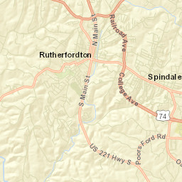 Spindale Street Map