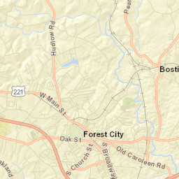Forest City Street Map