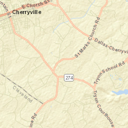 Cherryville Street Map