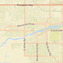 Rosedale California Street Map