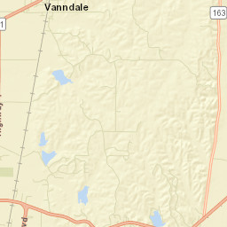 Vanndale Arkansas Street Map