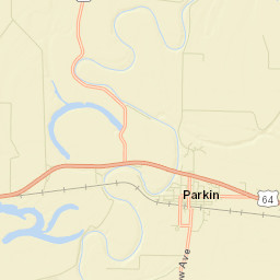Parkin Arkansas Street Map