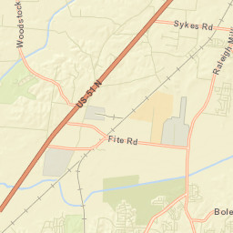 Woodstock Tennessee Street Map