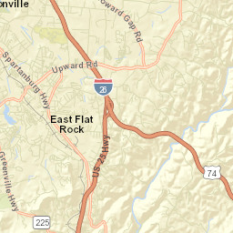 East Flat Rock Street Map