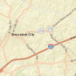 Bessemer City Street Map
