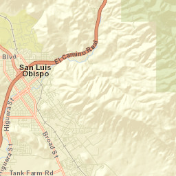 San Luis Obispo California Street Map