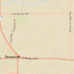 Ns County Road 343, Tecumseh, Oklahoma Street Map