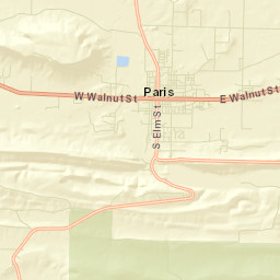Paris Arkansas Street Map
