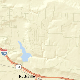 Pottsville Arkansas Street Map