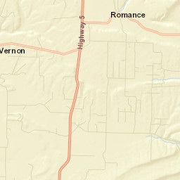 Romance Arkansas Street Map