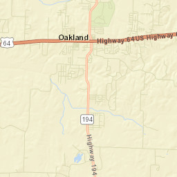 Oakland Tennessee Street Map