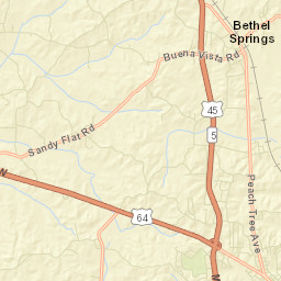Bethel Springs Tennessee Street Map