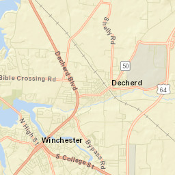 501-599 Cherokee Lane, Winchester, TN Street Map